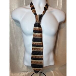 Signorelli Brown and Tan tie- handmade 100% silk‎